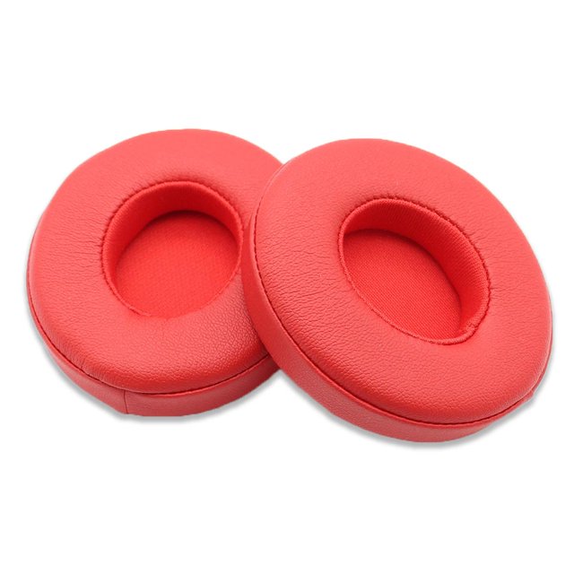 QualitChoice Coussin d'Oreille pour Casque, Coussinets Antibruit, Accessoires de Protection, Remplacement pour Studio, pour Solo 2 Sans Fil, Rouge, 1 Ensemble