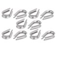 thumbnail image 1 of Unique Bargains Stainless Steel 8mm 5/16' Standard Wire Rope Cable Thimbles Silver Tone 10 Pcs, 1 of 2