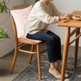 thumbnail image 3 of Pink 1Pc 15.75X31.5 Inches High Back Chair Cushion For Indoor And Outdoor Use All Weather Rainproof Seat Cushion For Rocking Chairs Porch Swings And Benches With Secure Straps Comfortable, 3 of 6