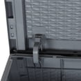 thumbnail image 4 of vidaXL Coffre de Rangement de Jardin Gris en Rotin PP 90 L, 4 of 5