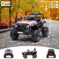 thumbnail image 3 of VOLTZ TOYS Jeep with Angry Face Grill 12V Kids Ride On Car Toy with Open Doors, Realistic Lights and Remote Control - Pink, 3 of 6