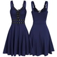 thumbnail image 2 of Heliisoer Plus Women Size Cool Solid Bandage Irregular Hem Sleeveless Camisole Mini, 2 of 5