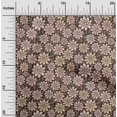 thumbnail image 2 of oneOone Rayon Brown Fabric Floral Retro Craft Projects Decor Fabric Printed By The Yard 56 Inch Wide, 2 of 5