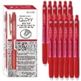 thumbnail image 1 of [Crown] Stylos Gel à Séchage Rapide 0,5 mm, Encre Rouge, Lot de 12, 1 of 2