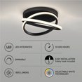 thumbnail image 3 of Artika Orbia Modern LED Flush Mount Ceiling Light Fixture, Black, 3 of 9