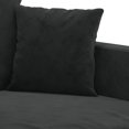 thumbnail image 3 of vidaXL 2 Piece Sofa Set with Cushions Black Velvet, 3 of 4