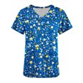 thumbnail image 4 of Pisexur Womens Scrub Tops Boasting Colorful Floral Prints Along With Short Sleeve Scrub Tops Suitable for Nursing Uniforms With Convenient Pockets, 4 of 4