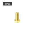 thumbnail image 3 of Unique Bargains Brass Hex Bolts, M8x20mm 3 Pack Fully Thread Grade 4.8 Machine Screws, 3 of 4