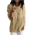 thumbnail image 1 of Chandails pour Femmes Unis Coupe Ample Blouse Légère Confortable Hauts Automne Hiver Manches Longues Hauts Décontractés Col Rond Chandail Hauts Noir P, 1 of 4