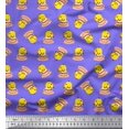 thumbnail image 1 of Soimoi Moss Georgette Fabric Cup,Plate & Chick Cartoon Printed Craft Fabric by the Yard 42 Inch Wide, 1 of 3