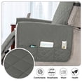 thumbnail image 4 of Housse de Canapé Réversible 2024, Housse de Fauteuil Inclinable avec Poches Latérales, Protecteur Lavable avec Sangles Élastiques pour Enfants, Chien Beige, 4 of 9