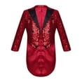 thumbnail image 1 of Xnihocha Veste de Smoking pour Garçon, Blazer à Paillettes, Queue-de-Pie, Habit Queue d'Hirondelle, Souper, Fête, Manteau Habillé Formel, Bourgogne 8, 1 of 7