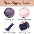 thumbnail image 4 of B91xZ Sheer Mesh Demi Underwire Bra Front Closure Plus Size Full Coverage Lace Underwire Racerback Bra,Blue 38B, 4 of 5