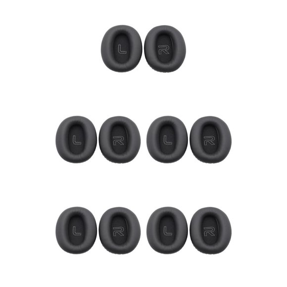 ZheElen Coussinets d'Oreille Couleur Unie Coussin Casque de Jeu Coussinets d'Oreille Oreillette Supra-Auriculaire Pièces de Réparation Remplacement pour W820BT Noir 5Ensemble