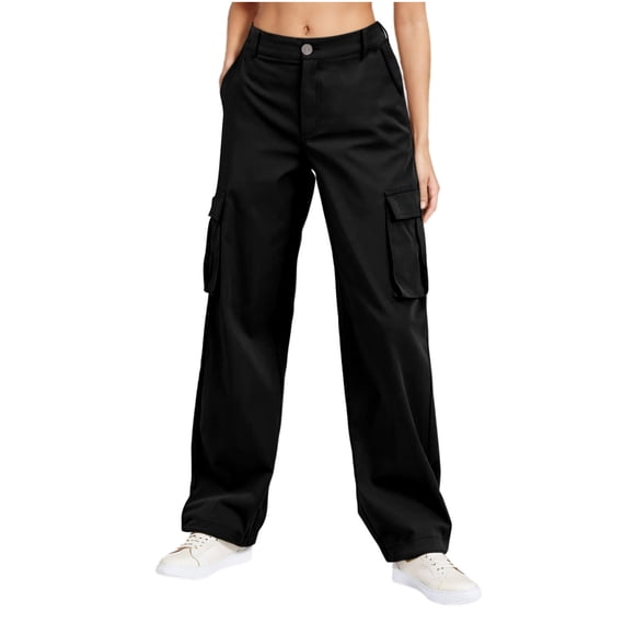 BLVB Cargo Pants for Women High Waisted Casual Pants Loose Stretchy Straight Leg Travel Workout Athletic Hiking Joggers Streetwear with Pockets