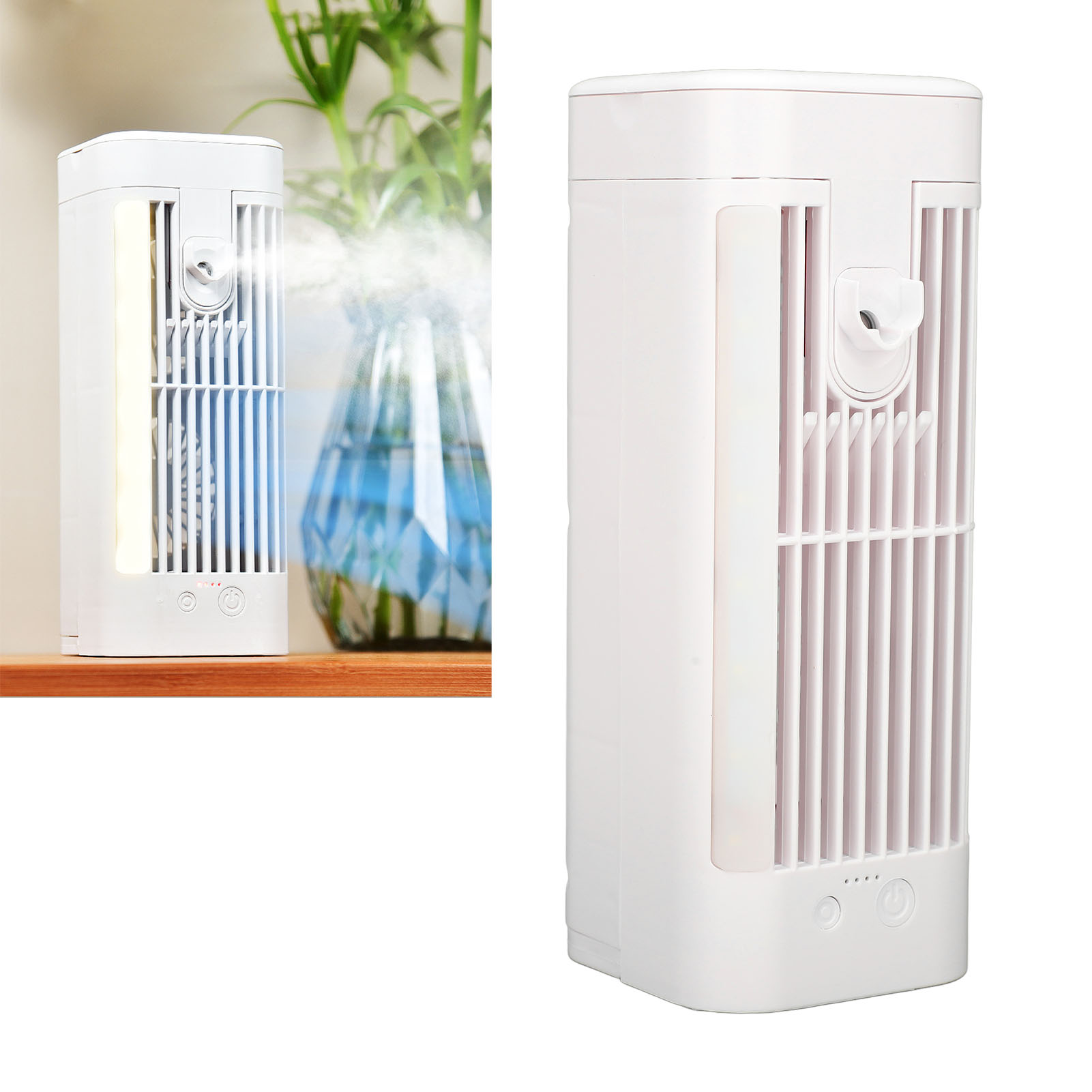 Desktop Air Cooler, Efficient Spray Multifunction Portable Air Conditioner with Night Light for Home for Bedroom