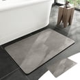 thumbnail image 4 of Vixolx Bath Mat Rug-Rubber Backing Non Slip Quick Dry Absorbent Thin Bathroom Rugs - Under Door Faux Suede Surface Bathroom Floor Mats-Shower Rug for in Front of Bathtub Shower Gray 20"x32", 4 of 8