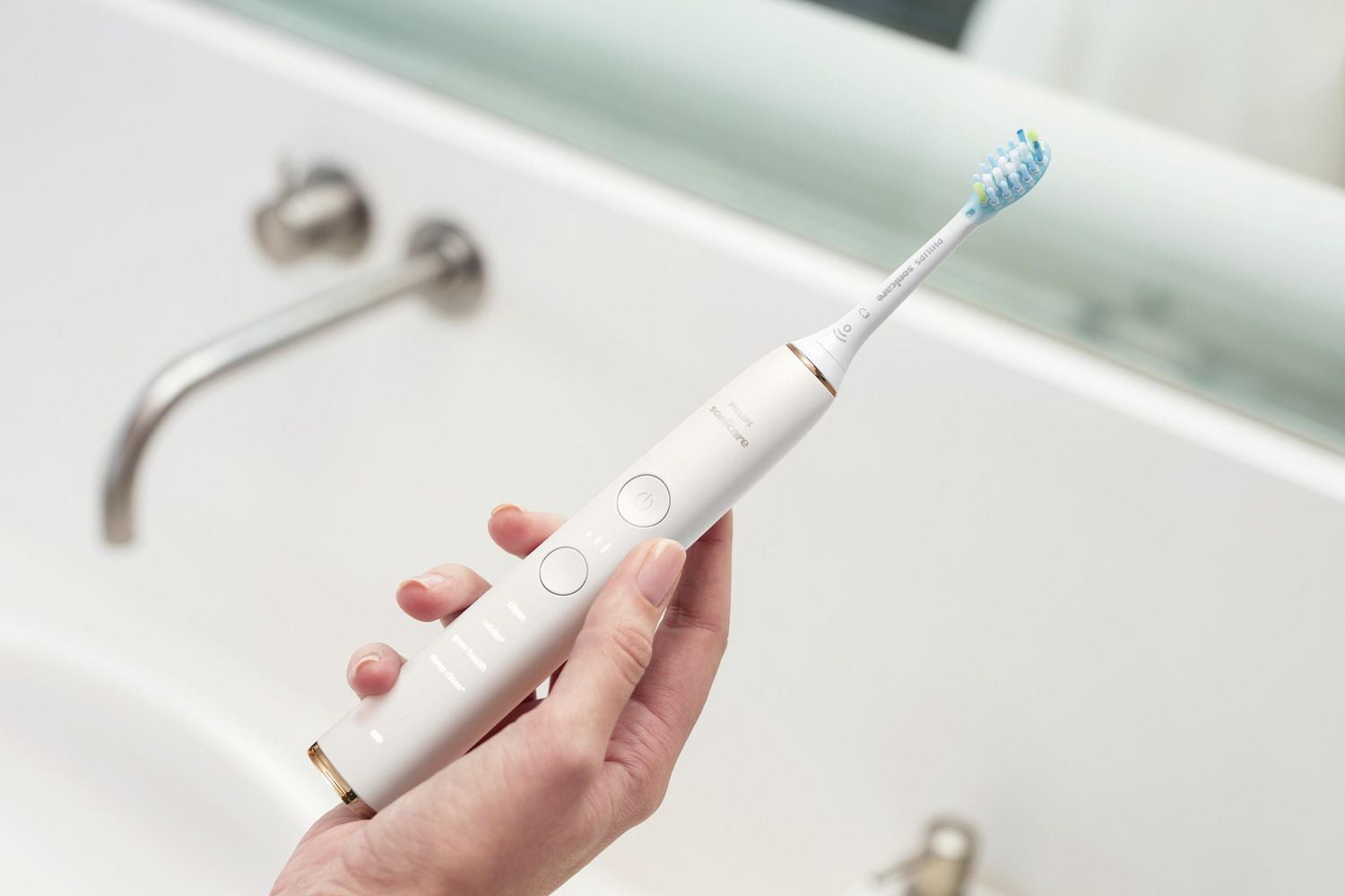 Philips Sonicare DiamondClean Smart 9350 Or Rose, Brosse à Dents Électrique Rechargeable, HX9902