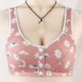 thumbnail image 2 of LNGOOR Front Button Bra For Women No Underwire Extra-Elastic High Support Soft Cup Everyday Sleep Bra Push Up Front Snaps Bras Front Closure Plus Size Sports Bras For Women Girls, 2 of 3