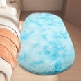 thumbnail image 4 of Hxlamzoo Fluffy Oval Area Rug, Soft Tie Dye Rug, Shaggy Colorful Rug, for Bedroom, Living Room, Teen Dorm, Baby Nursery, 11 Colors & 3 Sizes, 4 of 6