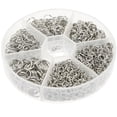 thumbnail image 3 of 1 Box of Split Rings Metal Open Jump Rings Jewelry Making Craft Jump Rings, 3 of 8