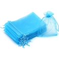 thumbnail image 1 of ORUYROP 100pcs Drawstring Organza Jewelry Candy Pouch Party Wedding Favor Gift Bags (3x4, Lake Blue), 1 of 7