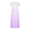 thumbnail image 4 of FAIWAD Robe Maxi en Coton et Lin pour Femme à Manches Courtes, Robe Simple Unie avec Poches, Col Rond, Robes Amples, 4 of 5