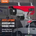 thumbnail image 2 of VEVOR Electric Hoist, 1760 lbs Lifting Capacity, 1450W 110V Electric Steel Wire Winch with 14ft Wired Remote Control, 40ft Single Cable Lifting Height & Pure Copper Motor, for Garage Warehouse Factory, 2 of 9
