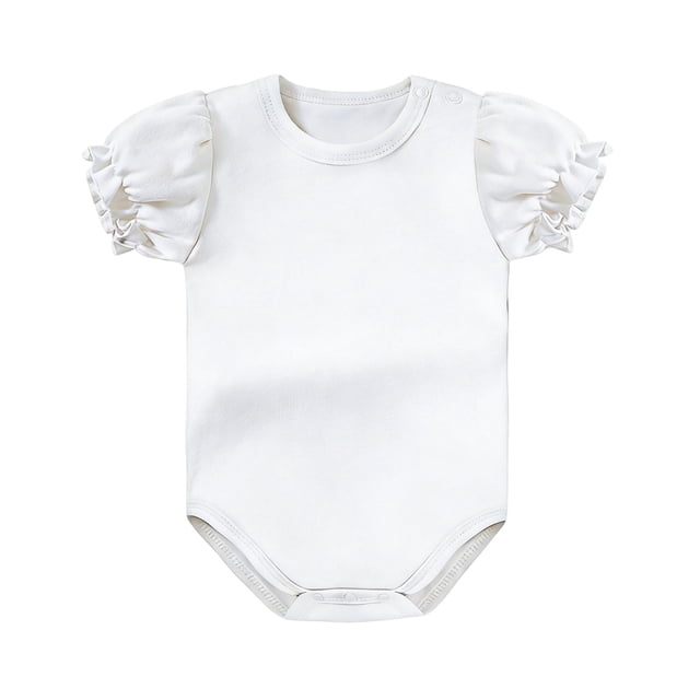 Baby Girl Summer Dress Short Sleeve Romper Off Shoulder 95% Polyester 5% Spandex