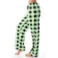 thumbnail image 2 of Dealovy Pajama Pants for Women High Waisted Plaid Pjs Bottoms Drawstring Color Block Comfy Lounge Trousers, 2 of 5