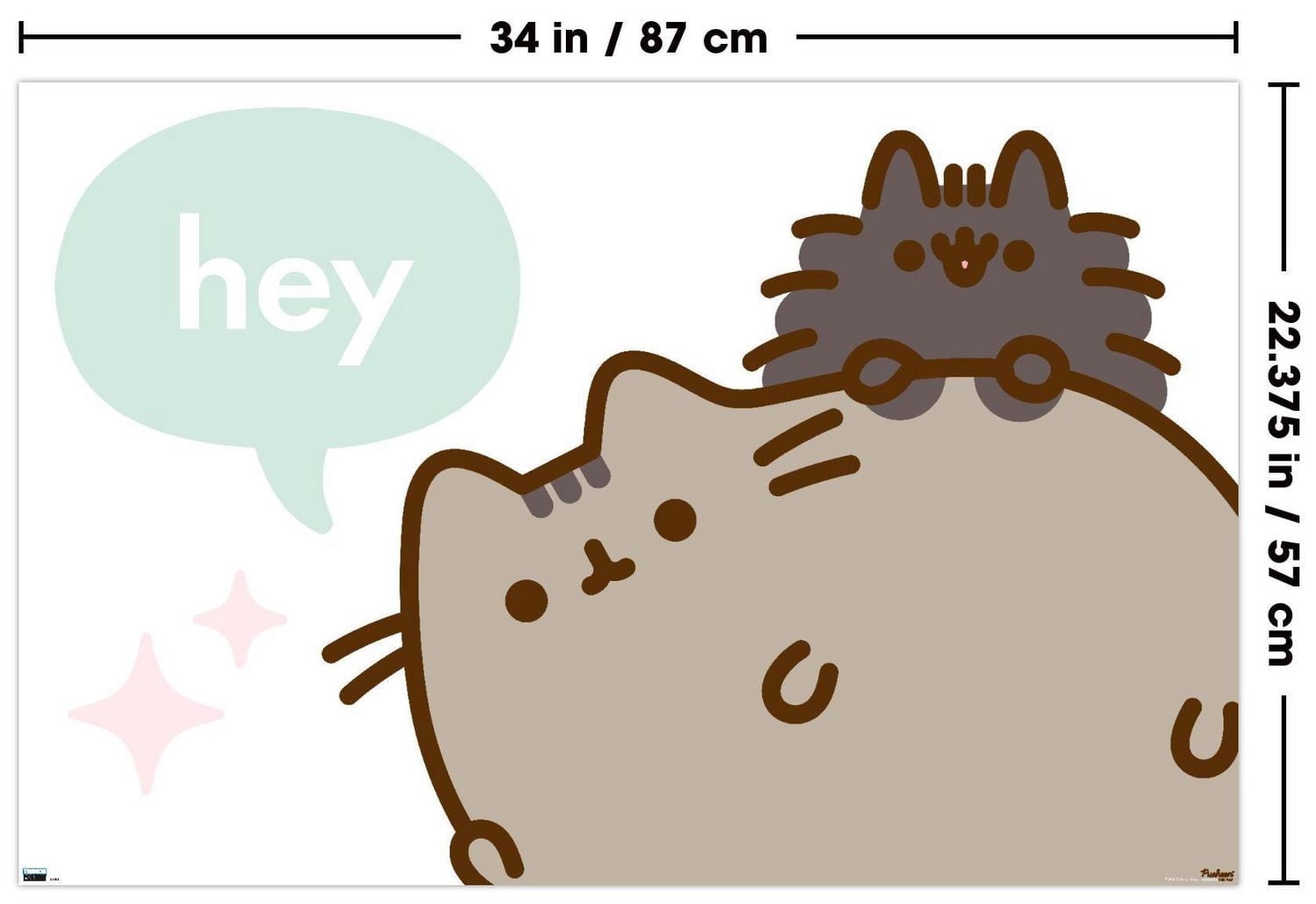 Pusheen - Hey Wall Poster, 22.375" x 34"