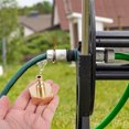 thumbnail image 2 of Air Compressor Quick Connect Plug To 3/4 Garden Hose Adapter Fitting For RV Sprinkler Systems Camper Outdoor Plumbing Garden Hose Golden, 2 of 7
