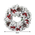 thumbnail image 3 of MesaSe 12.6 "Couronnes de Noël pour Porte d'Entrée - Couronne Artificielle avec des Fleurs Rouges Pommes de Pin Baies Décoration Guirlande Artificielle Décoration de Noël Partie Décor - Se Marier Couronnes de Noël f, 3 of 7