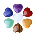 thumbnail image 1 of Natural Crystal Heart Shape Ornaments Set - Gemstone Art Collection, 1 of 5