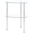 thumbnail image 1 of vidaXL 2-Tier Side Table Transparent 38x38x50 cm Tempered Glass, 1 of 5