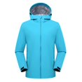 thumbnail image 2 of Sentmoon Men's Jacket Solid Color Long Sleeve Hooded Neck Ski Coat for Men Oversized Keep Warm Zipper Windbreaker Waterproof Fall Mens Clothes Winter Stylish for Walking and Daily S, 2 of 8