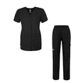 thumbnail image 1 of Adar Universal Women's Scrub Set ? Snap Front Scrub Top and Multi Pocket Scrub Pants, 1 of 7