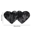 thumbnail image 3 of EGNMCR Valentine Day Decorations, Valentine's Day Fluffys Rugs For Bedroom 40X20In Machine Washable Living Room Rug Carpet Heart Shaped Bedside Rug Rugs Non Slip Carpet Mats Home Decor Polyester Rug, 3 of 6