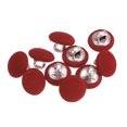 thumbnail image 1 of Unique Bargains 10pcs 16L Fabric Cloth Covered Button 10mm Round Metal Shank Sewing Buttons for Suits Dress Blouses, Red, 1 of 5