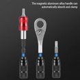 thumbnail image 4 of Basic Aluminum Alloy Ratchet Wrench & Screwdriver Set with S2 Steel Bits - Includes 10 Screwdriver Bits, 2 Tire Levers, Connecting Rod & Handle for Bike Repair Emergencies - Compact 5.1x3.5x1.6in, 4 of 6