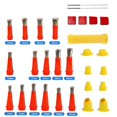 thumbnail image 3 of Boovnll Tool Kit, Family Use Integrated Rubber Nozzle Tool Kit, Rubber Nozzle Tool with Base, Stainless Steel Material, Caulking Nozzle Applicator Coating for Home, Tool Set, 3 of 9