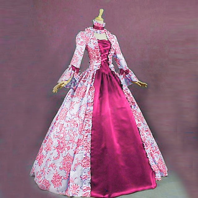 UPPADA Costumes Gothiques pour Femmes Robes Victoriennes à Manches Longues Robe Corset Grande Taille Robe Maxi Fluide Robe de Fête Robe Cocktail Robe Lacée Robe de Mascarade Jolies Robes de Bal Vend