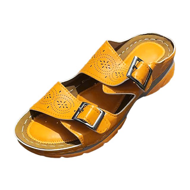 Kcodviy Women Summer Solid Color Comfy Sandals for Women Buckle Strap Casual Open Sparkly Sandals for Women Toe Wedges Soft Bottom Sandals with Rhinestones for Women Breathable Slippers Shoes Sandal