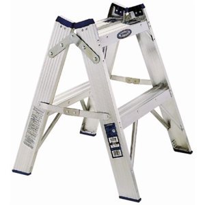 Werner T372 300-Pound Duty Rating Aluminum Twin Stepladder, 2-Foot