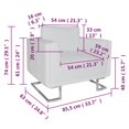 thumbnail image 4 of vidaXL Fauteuil Cube Cuir Blanc, 4 of 4