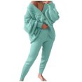 thumbnail image 2 of Besolor Womens 2 Piece Outfits Knit Sweater Sets Oversized Button down Cardigan and Slim Long Pants Matching Lounge Set, 2 of 7