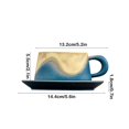 thumbnail image 2 of RKSTN coffee mug Coffee Cup And Saucer Set Lattes Ceramic Mug Mug Practical Gifts Gift Set, 2 of 5