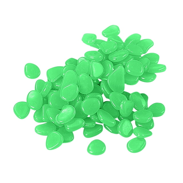TIELUTT 1CM Small Luminous Stone Fish Tank Garden Fluorescent Micro Border Stone Edging Yard and Garden Items Terrarium Rocks Stepping Stone round 12 Decorative Stepping Stones for Landscaping