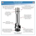 thumbnail image 3 of Minuteman International Neoclassic Outils de Foyer, Chrome Poli et Noir, 3 of 5