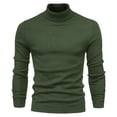 thumbnail image 3 of EGNMCR Turtleneck Sweater for Men,Sweaters for Men Men's Solid Color High Neck Pullover Long Sleeved Loose Base Shirt Top Sweater Turtleneck Sweater Men Sweater, 3 of 5